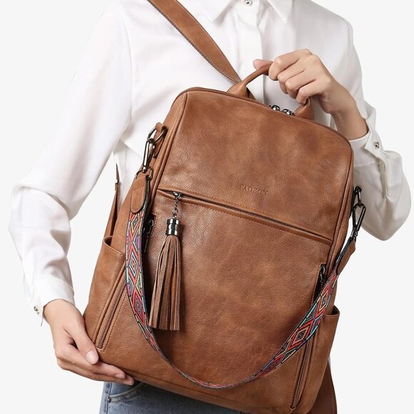 Leather Backpack Purse for Women Designer Travel Backpack Purses PU Fashion Ladi - Picture 7 of 9